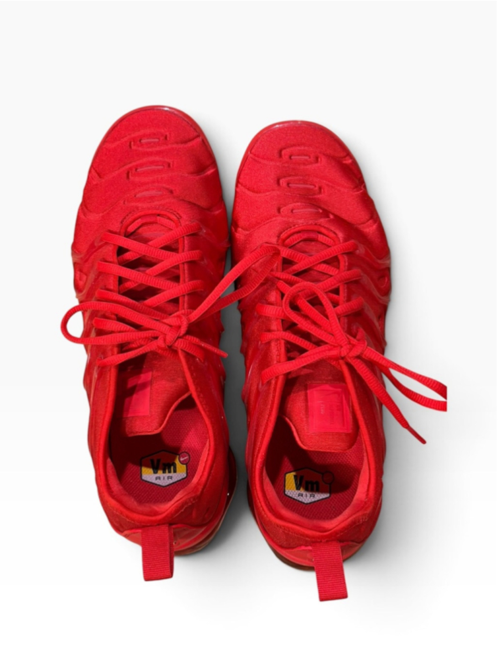 Nike Air VaporMax Plus Triple Red Sneakers Men's Size 9.5 CW6973-600 - Picture 10 of 10